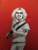 Sammy Hagar Pencil Cutout Onto Construction Paper (2009)